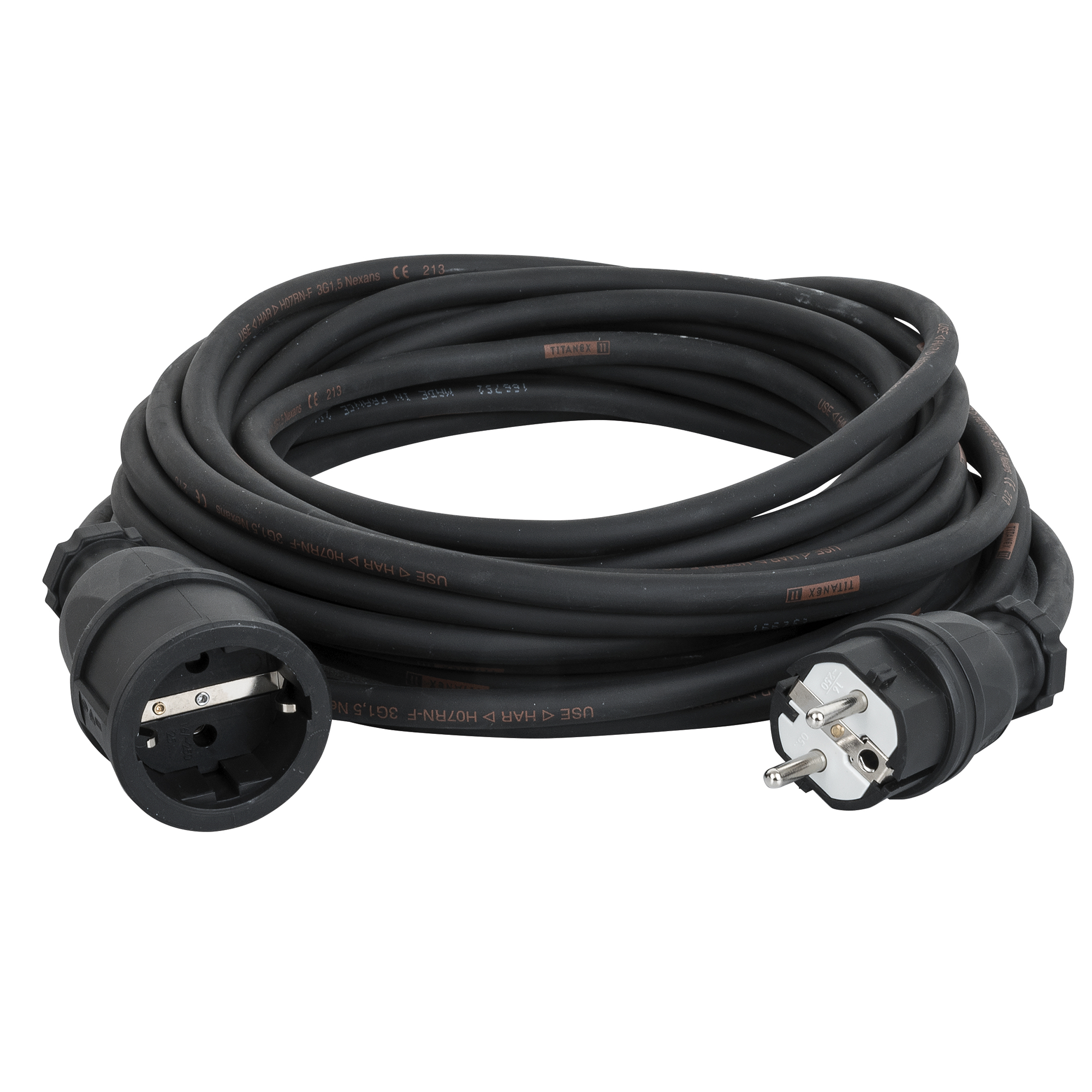 DAP Ext. Cable Schuko/Schuko Titanex with PCE 3x 1.5 mm² 15 m