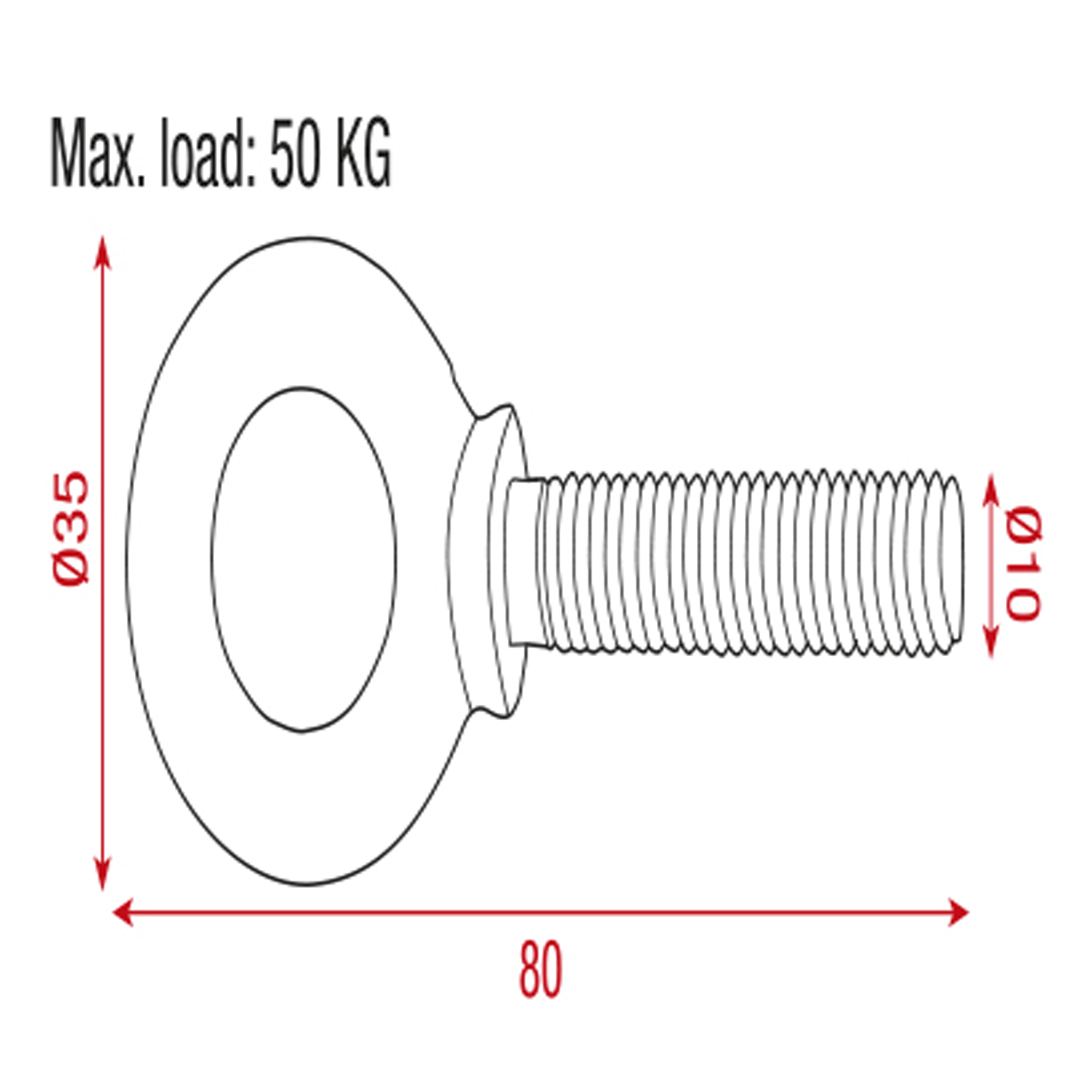 SHOWGEAR Speaker Hanging Eye M10 Ring - M10