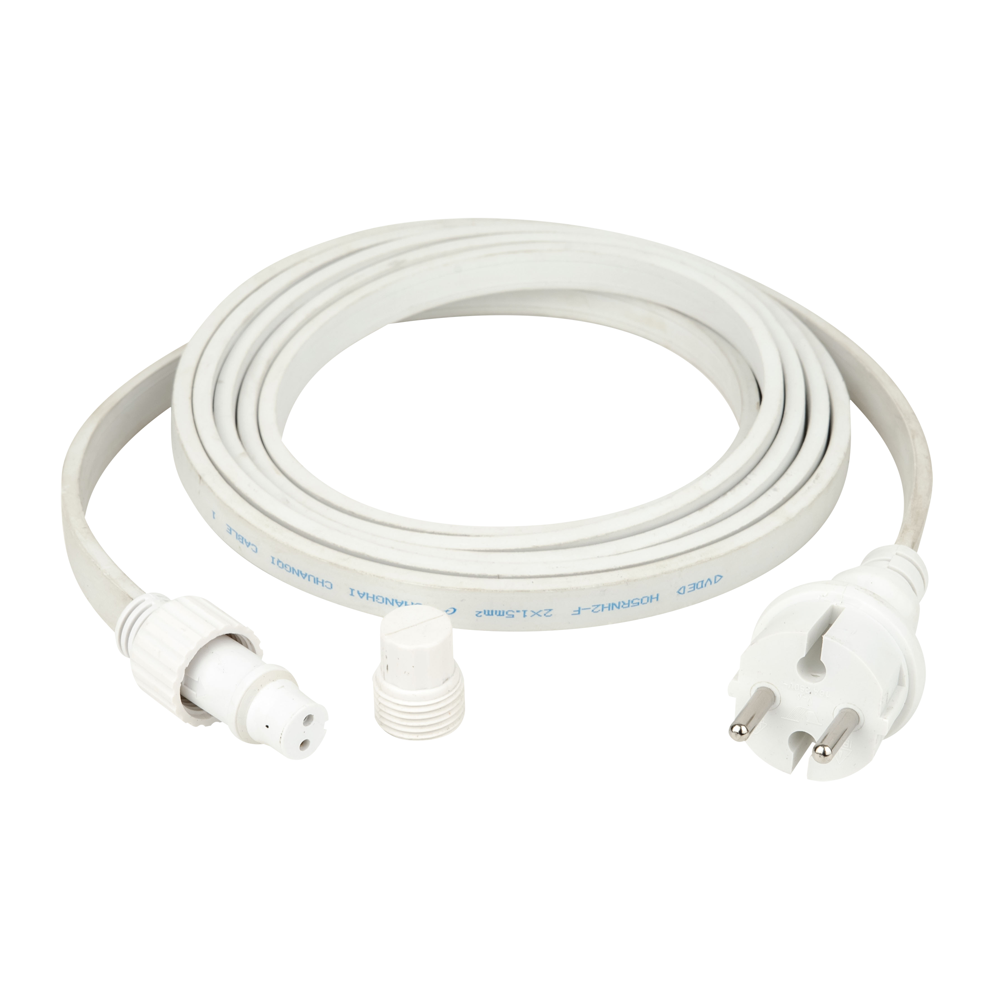 SHOWGEAR Power Cable for Festoon Light E27 Weiß - 3 m