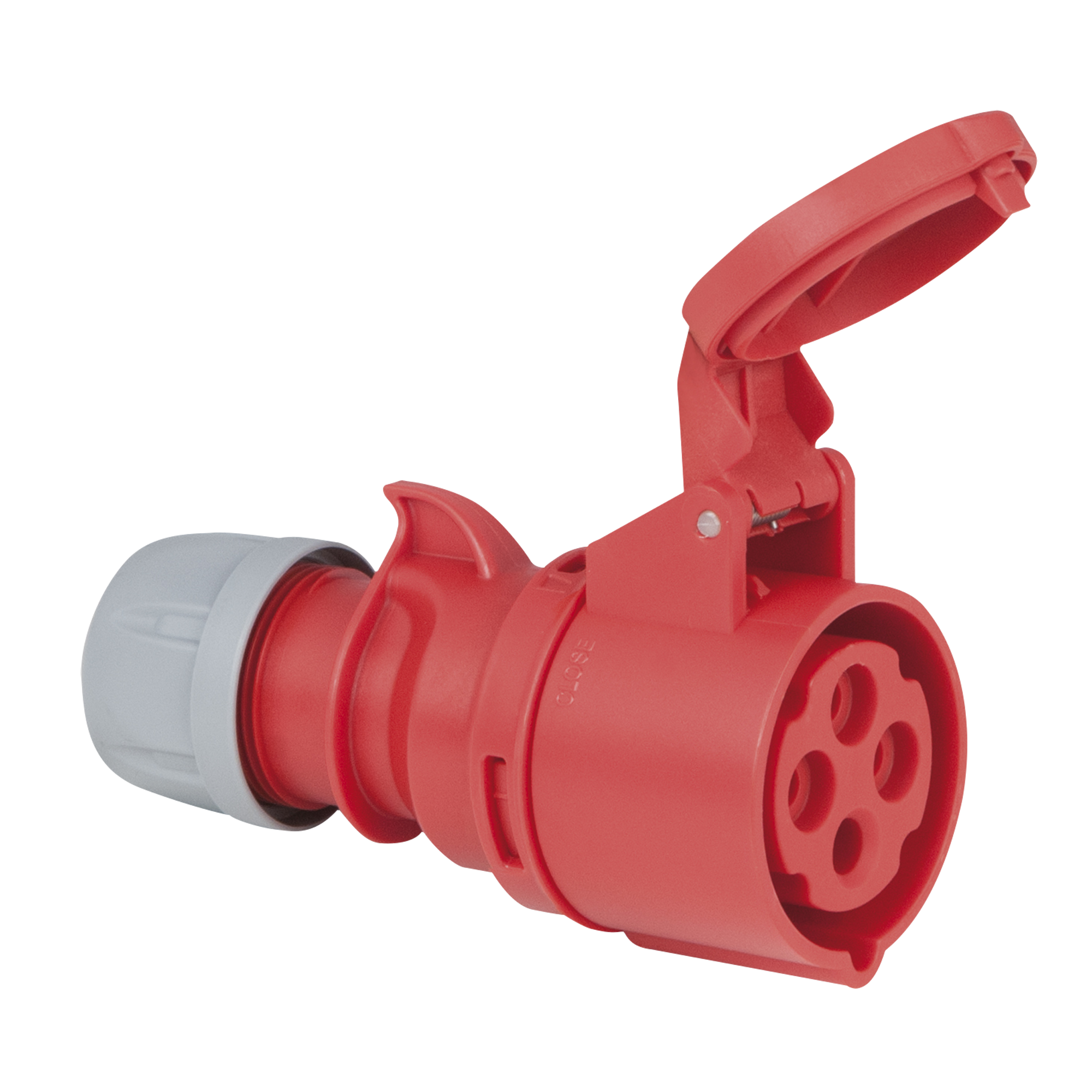 PCE CEE 16 A/400 V 4P Plug Female Red, Screw Terminal Rot - IP44