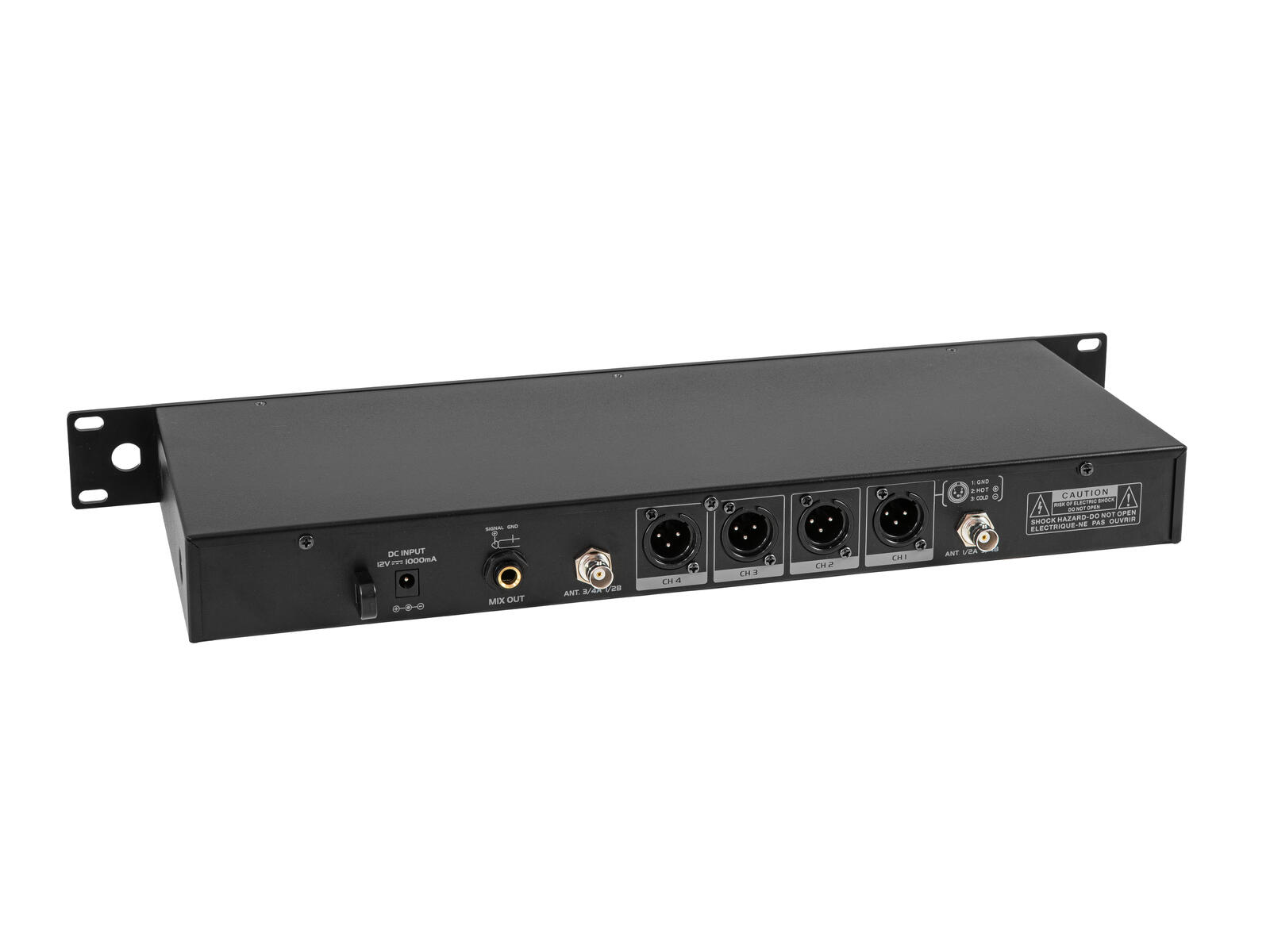 OMNITRONIC UHF-604 4-Kanal Funkmikrofon-System 520-554 MHz