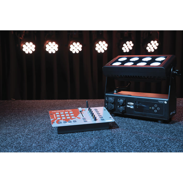 SHOWTEC ColorCue 1 Air Intelligenter, batteriebetriebener LED-Controller mit Wireless DMX, einem Fader und 6 Farben SHOWTEC ColorCue 1 Air Intelligenter, batteriebetriebener LED-Controller mit Wireless DMX, einem Fader und 6 Farben