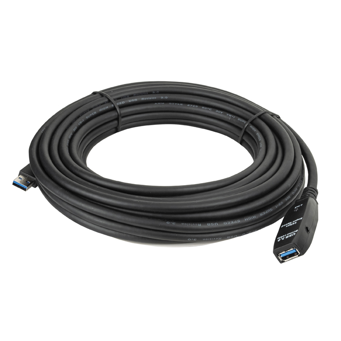 DAP USB 3.0 Active Extension Cable black, male - female 20 m, schwarz, männlich - weiblich