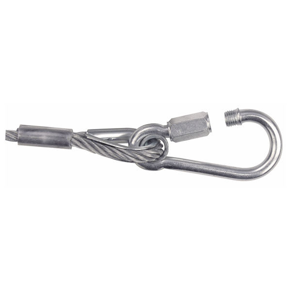 Showgear Safety Cable 6 mm - BGV-C1 WLL: 36 kg - 100 cm - Silber