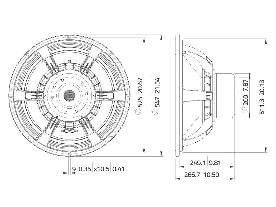 LAVOCE SAN216.00iP 21 Zoll Subwoofer, Neodym, Alukorb LAVOCE SAN216.00iP 21 Zoll Subwoofer, Neodym, Alukorb