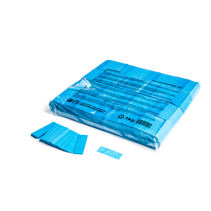 Slowfall confetti rectangles 55x17mm - Light Blue