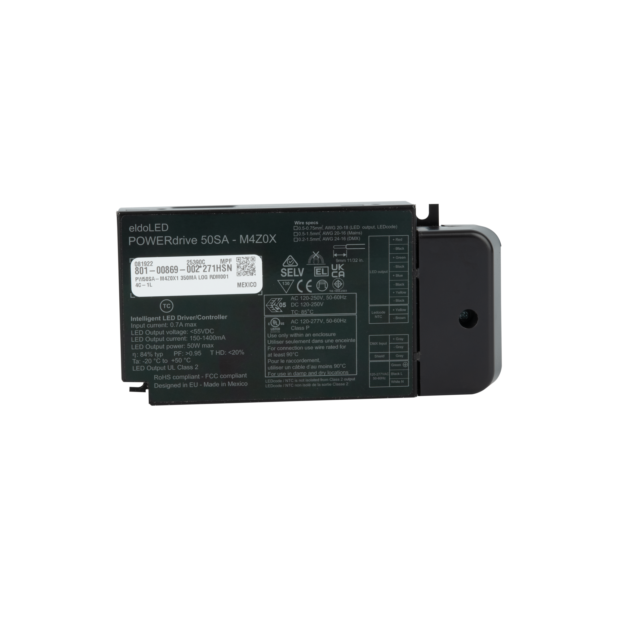 ELDOLED POWERdrive AC - 50 W Konstantstrom - DMX - RGBW (4 Kanäle) - 50SA-M4Z0X