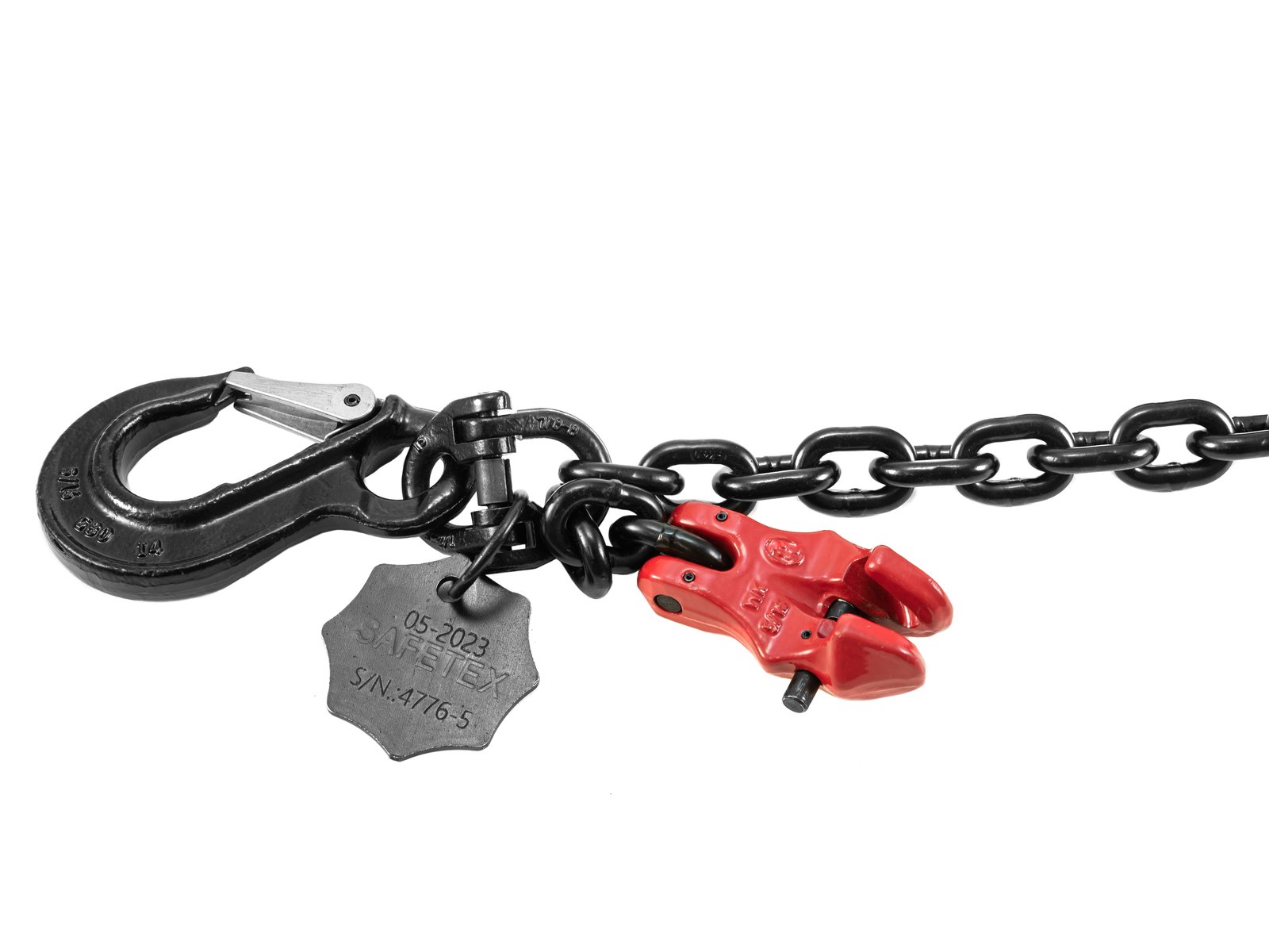 SAFETEX Anschlagkette EN818-4 mit Verkürzungsklaue-Sicherung 1m WLL2000kg SAFETEX Anschlagkette EN818-4 mit Verkürzungsklaue-Sicherung 1m WLL2000kg