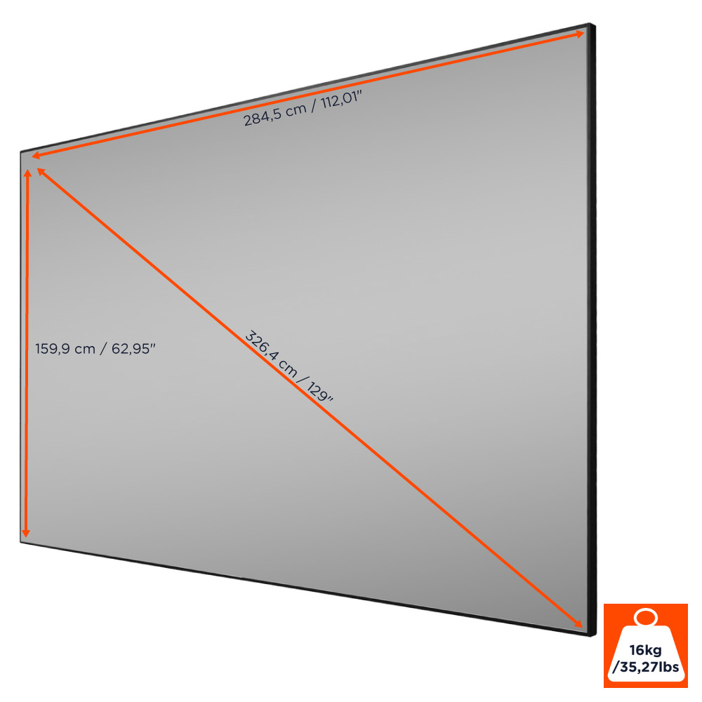 celexon CLR HomeCinema UST Hochkontrast-Rahmenleinwand V2.0 130"