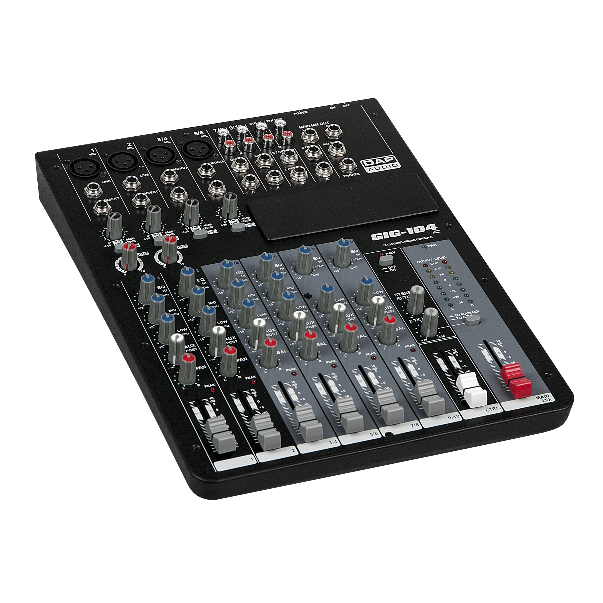 DAP GIG-104C 10-channel analog mixer Analoges Mischpult mit 10 Kanälen DAP GIG-104C 10-channel analog mixer Analoges Mischpult mit 10 Kanälen