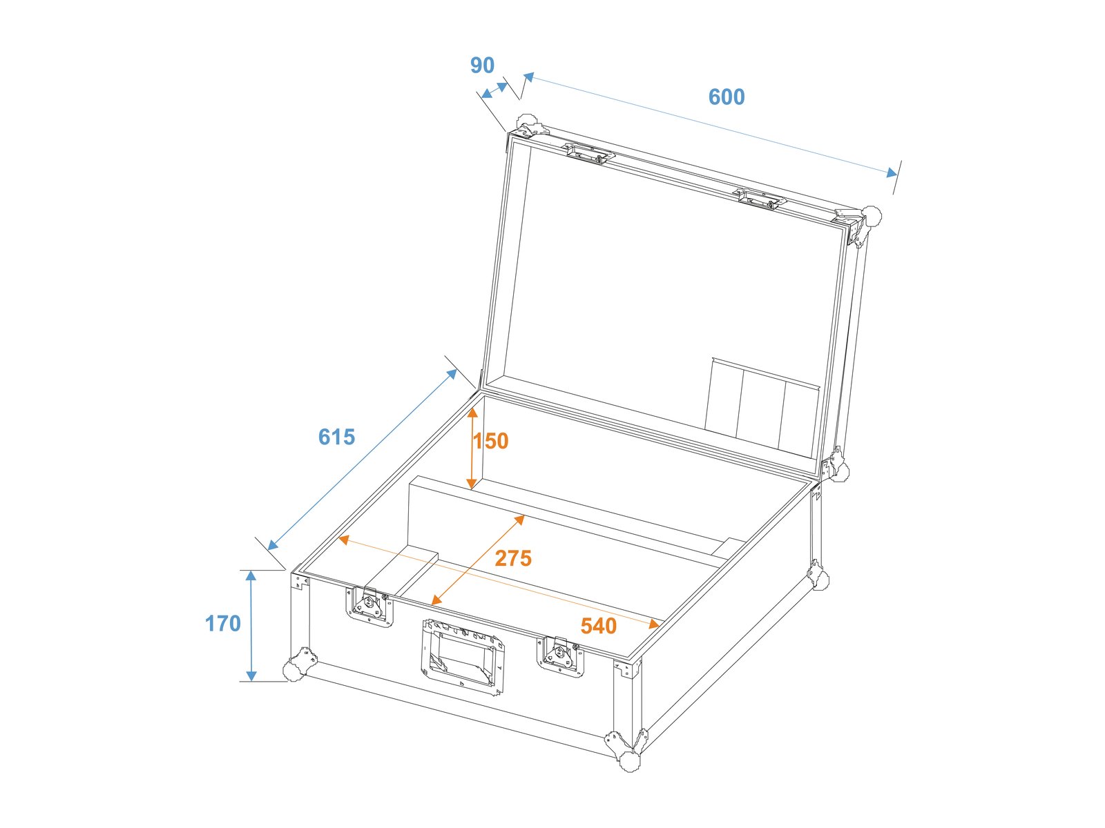 ROADINGER Flightcase 2x TS-150/TS-7/TS-255 ROADINGER Flightcase 2x TS-150/TS-7/TS-255