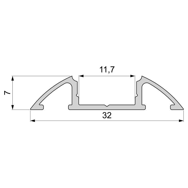 Unterbau-Profil flach AM-01-10