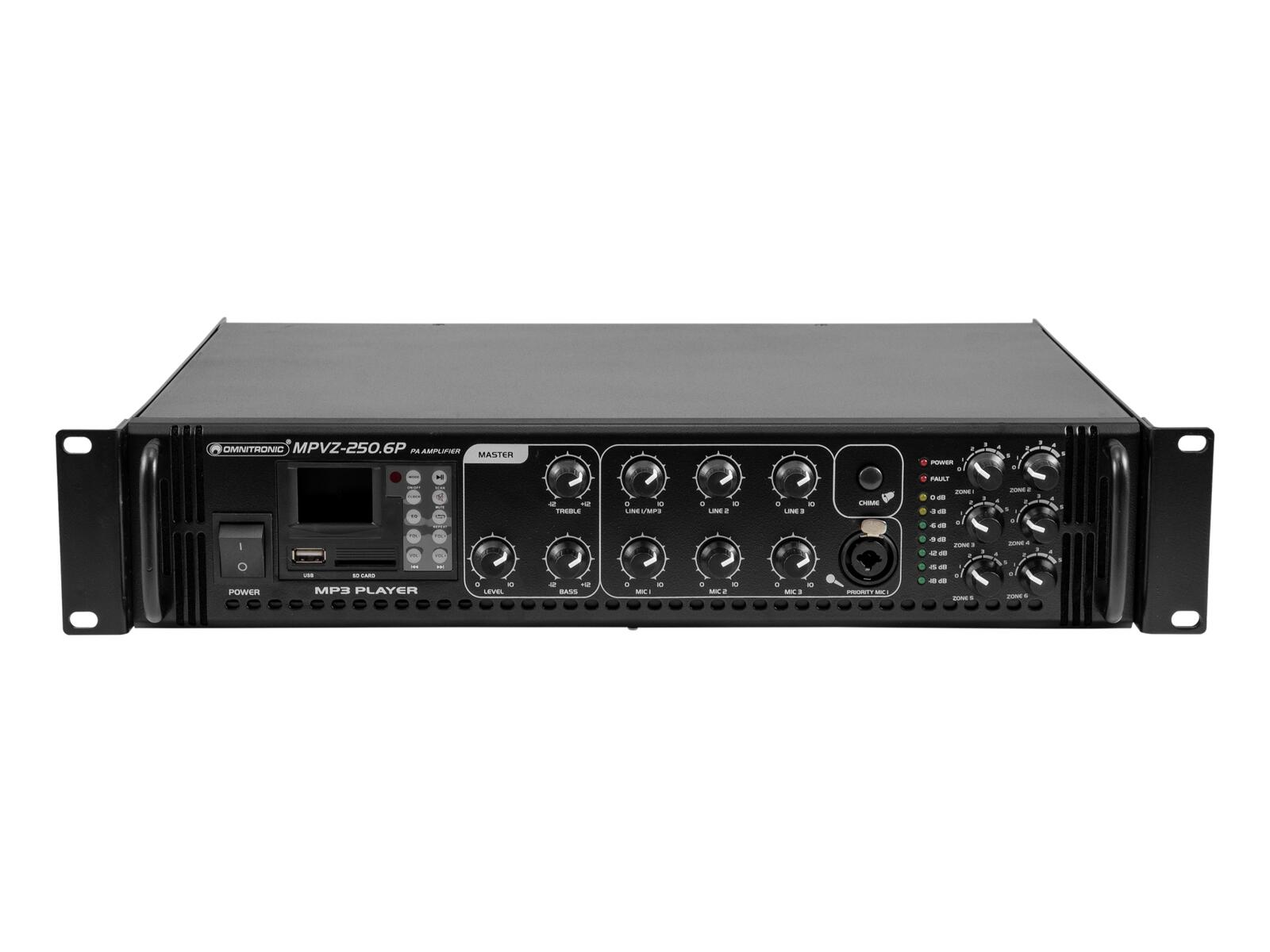 OMNITRONIC MPVZ-250.6P ELA-Mischverstärker OMNITRONIC MPVZ-250.6P ELA-Mischverstärker