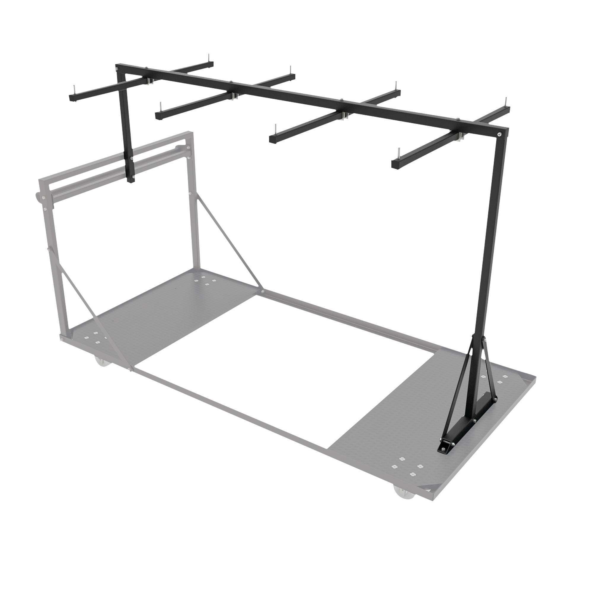 SHOWGEAR Guard Rail Holder for Mammoth Transport Trolley For up to 24x Mammoth Dex Guard Rails Für bis zu 24x Mammoth Dex Geländer SHOWGEAR Guard Rail Holder for Mammoth Transport Trolley For up to 24x Mammoth Dex Guard Rails Für bis zu 24x Mammoth Dex Geländer