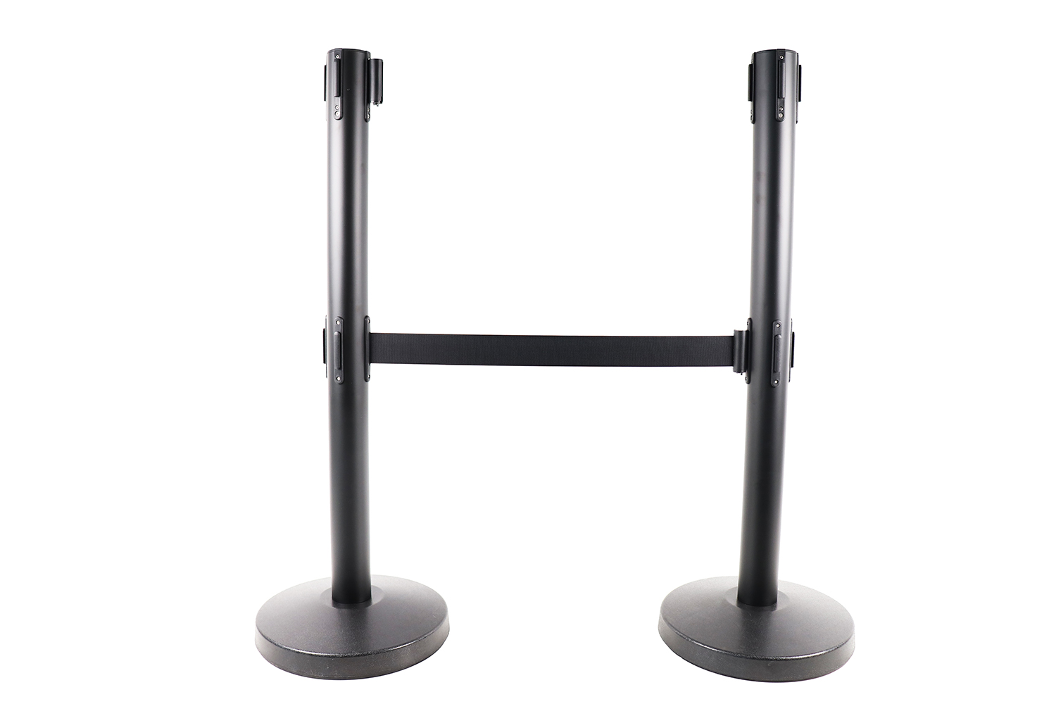 Absperrpfosten mit 2x Gurtband Schwarz - Set of 2 Absperrpfosten mit 2x Gurtband Schwarz - Set of 2