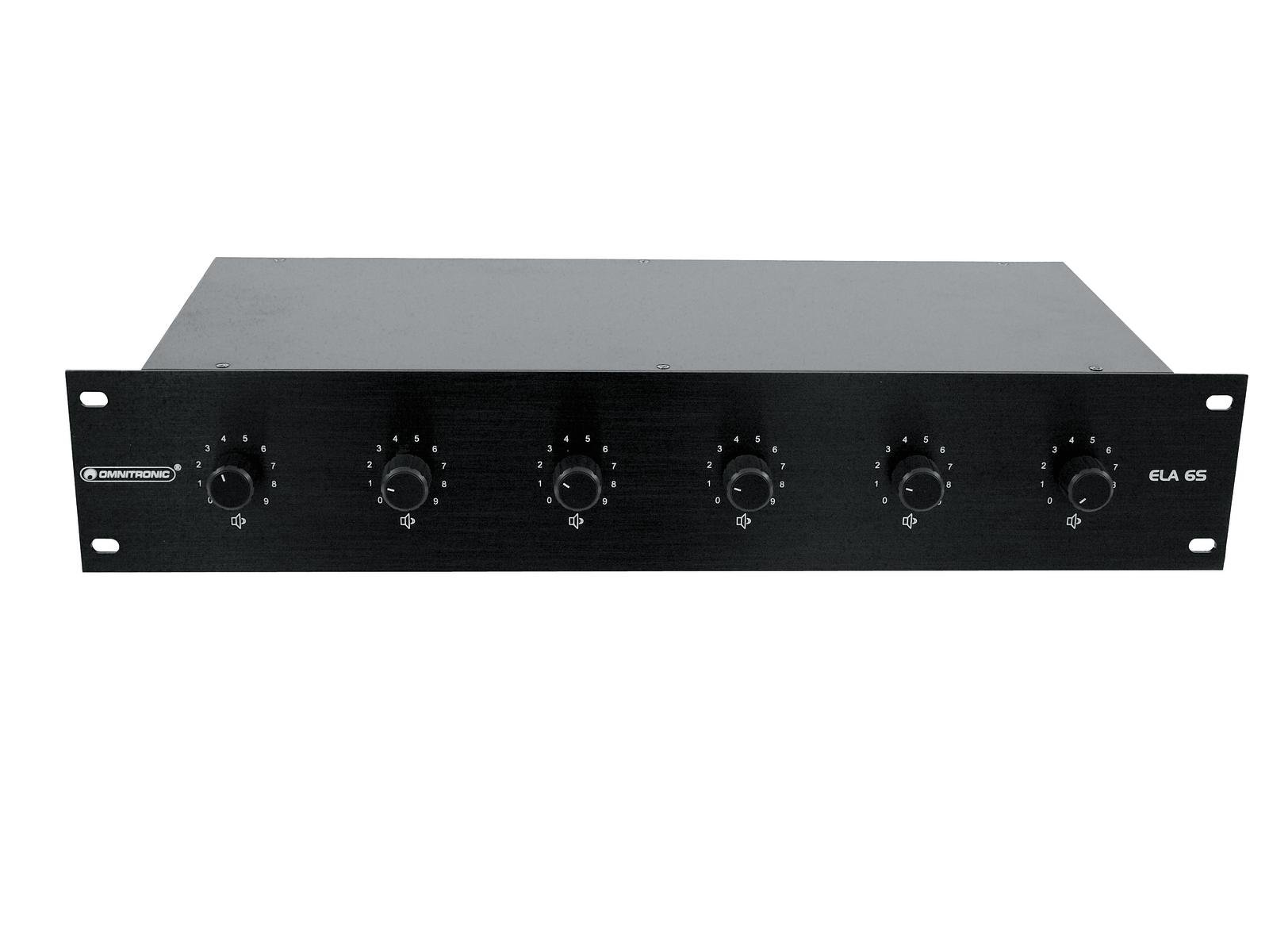 OMNITRONIC ELA 6S-Zonen LS-Regler 20W sw OMNITRONIC ELA 6S-Zonen LS-Regler 20W sw