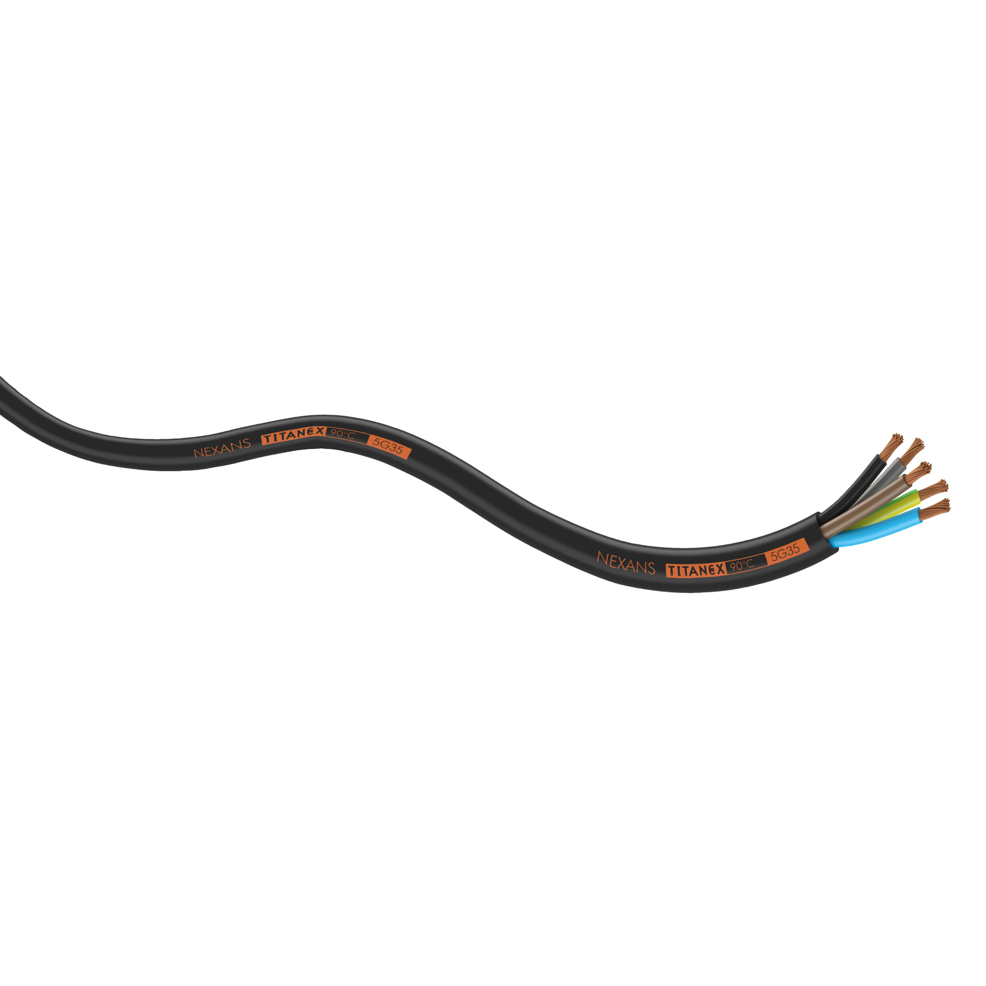 Titanex Titanex Neoprene Cable, Black Mindestbestellung 1 m/5 x 2,5 mm2