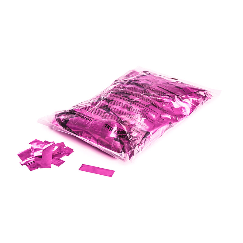 Metallic confetti rectangles 55x17mm - Pink
