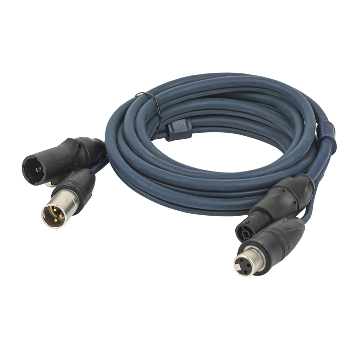 DAP FP-15 Hybrid Cable - powerCON TRUE1 & 3-pin XLR IP - DMX / Power DMX & Strom - 10 m