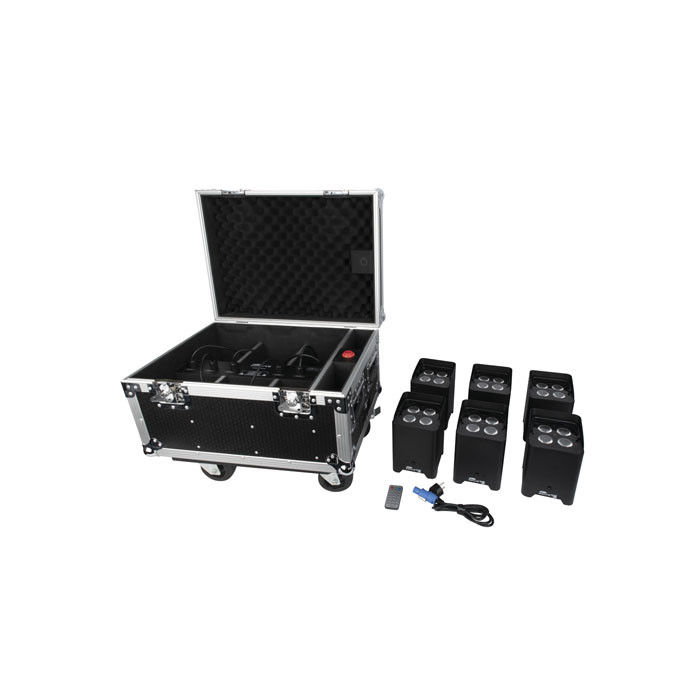 Showtec EventLITE 4/10 Q6 Set Flightcase inkl. 6 x EventLITE 4/10 Q6