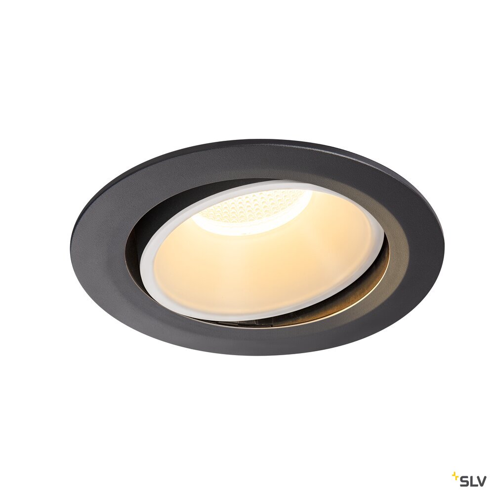 NUMINOS DL XL, Indoor LED Deckeneinbauleuchte schwarz/weiß 3000K 40° kardanisch dreh- und schwenkbar