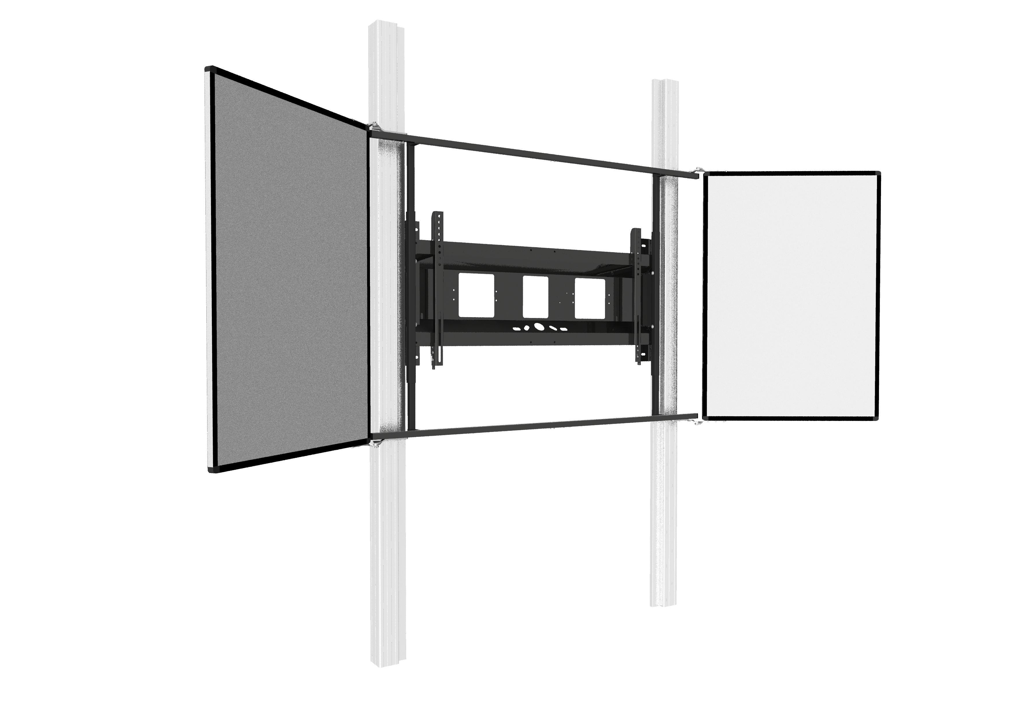celexon Expert manuelles 2-Säulen-Pylonensystem Adjust-6586W für Displays mit Flügeln