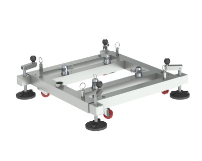 Stabilizer base with extendable legs and wheels