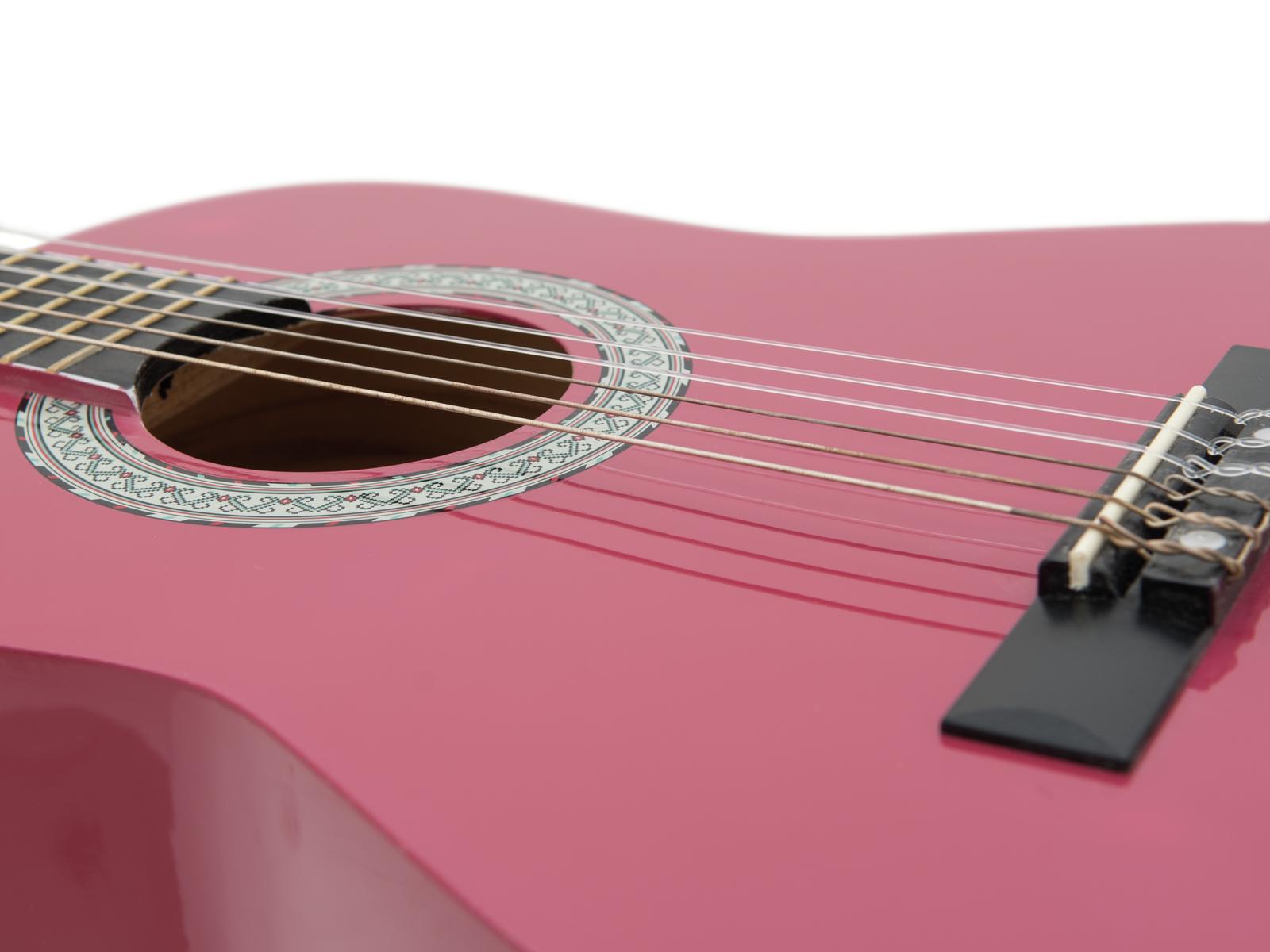 DIMAVERY AC-303 Klassikgitarre 1/2, pink