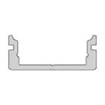 U-Profil flach AU-01-12, 2m, Silber
