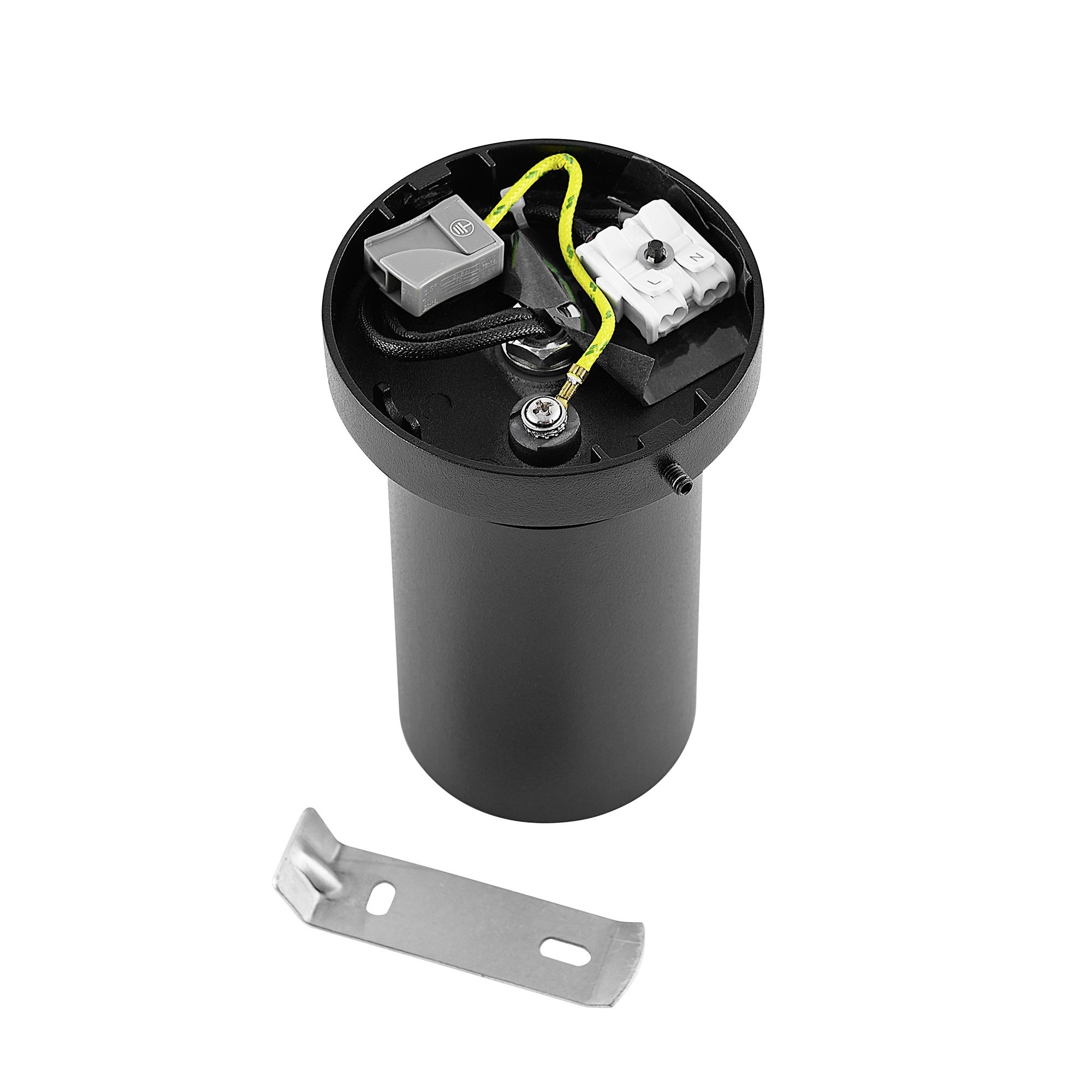 Can Tilt Round, 1x 7,5 W GU10, Schwarz
