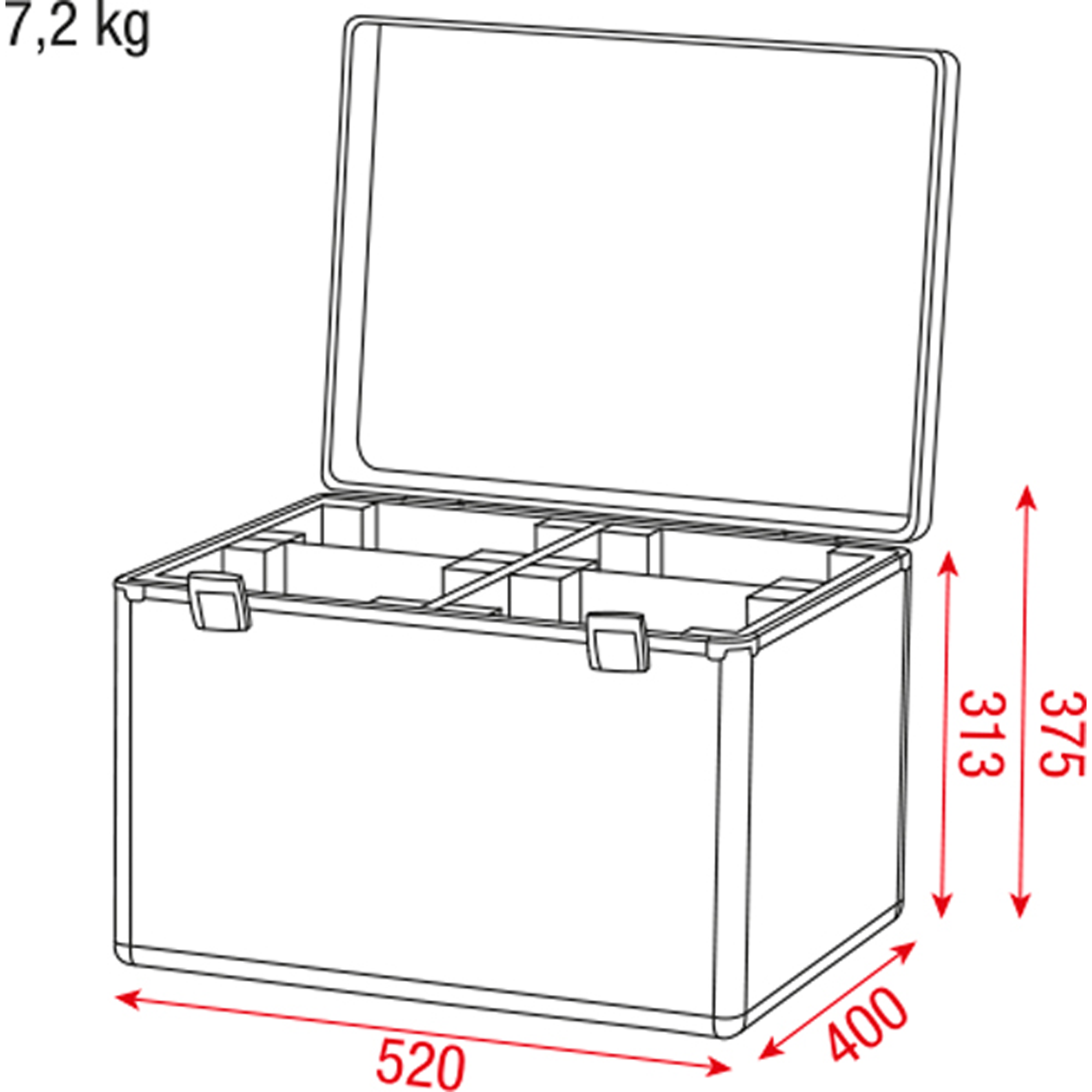 SHOWTEC Case for 4x Kanjo 10 / 60 Value Line Flight Case SHOWTEC Case for 4x Kanjo 10 / 60 Value Line Flight Case