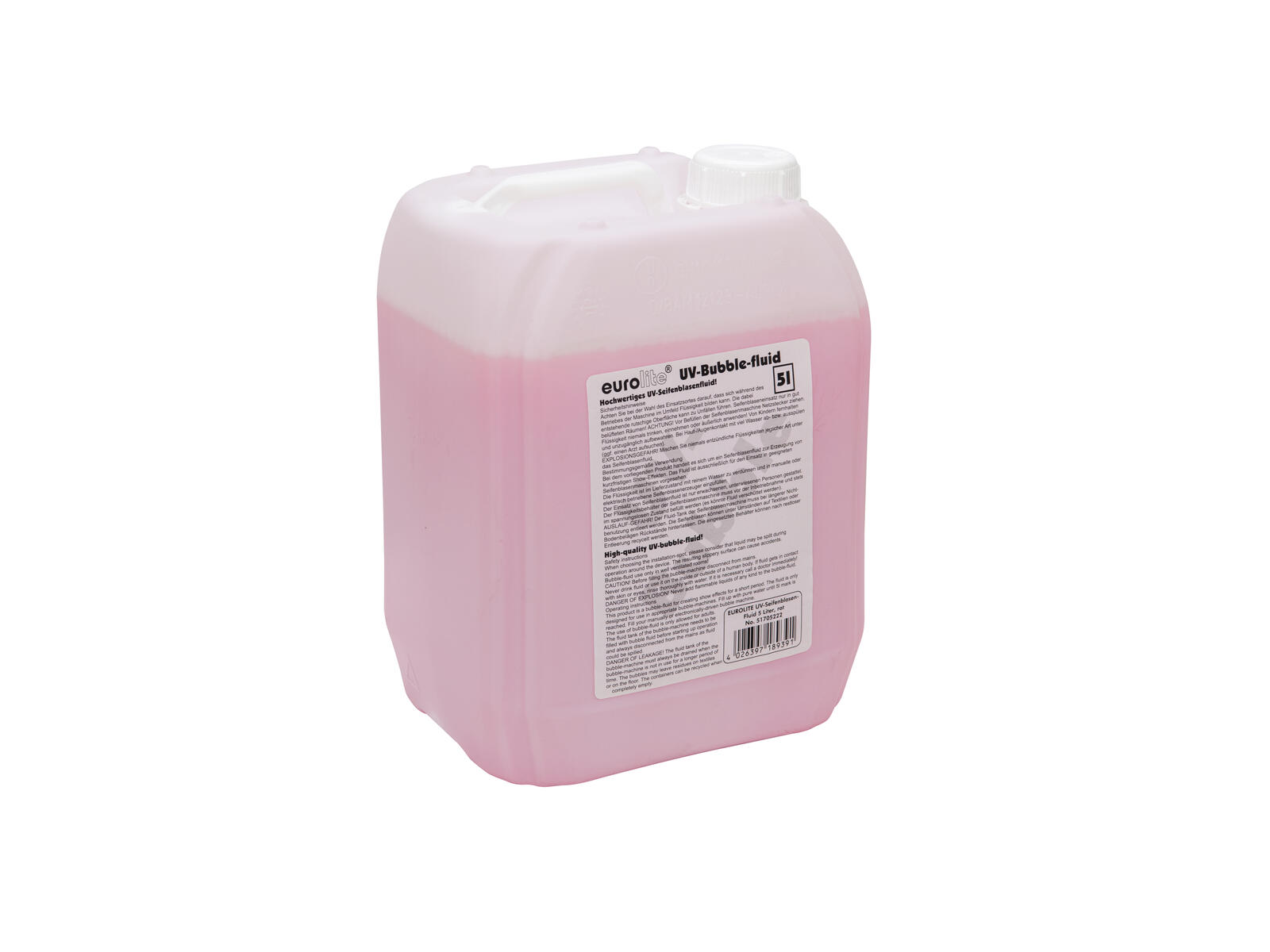 EUROLITE UV-Seifenblasenfluid 5l rot EUROLITE UV-Seifenblasenfluid 5l rot