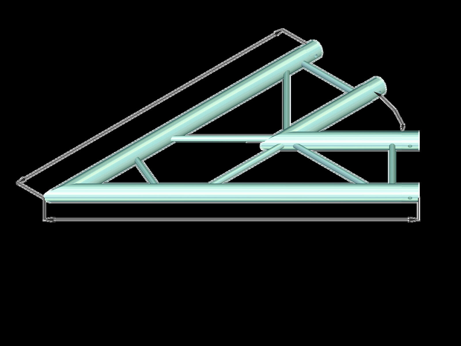 ALUTRUSS DECOLOCK DQ2-SPAC19H 2-Weg Ecke 45° sw