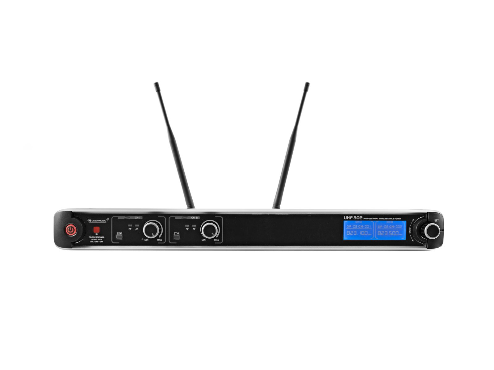 OMNITRONIC UHF-302 2-Kanal-Funkmikrofonsystem 823-832/863-865MHz OMNITRONIC UHF-302 2-Kanal-Funkmikrofonsystem 823-832/863-865MHz