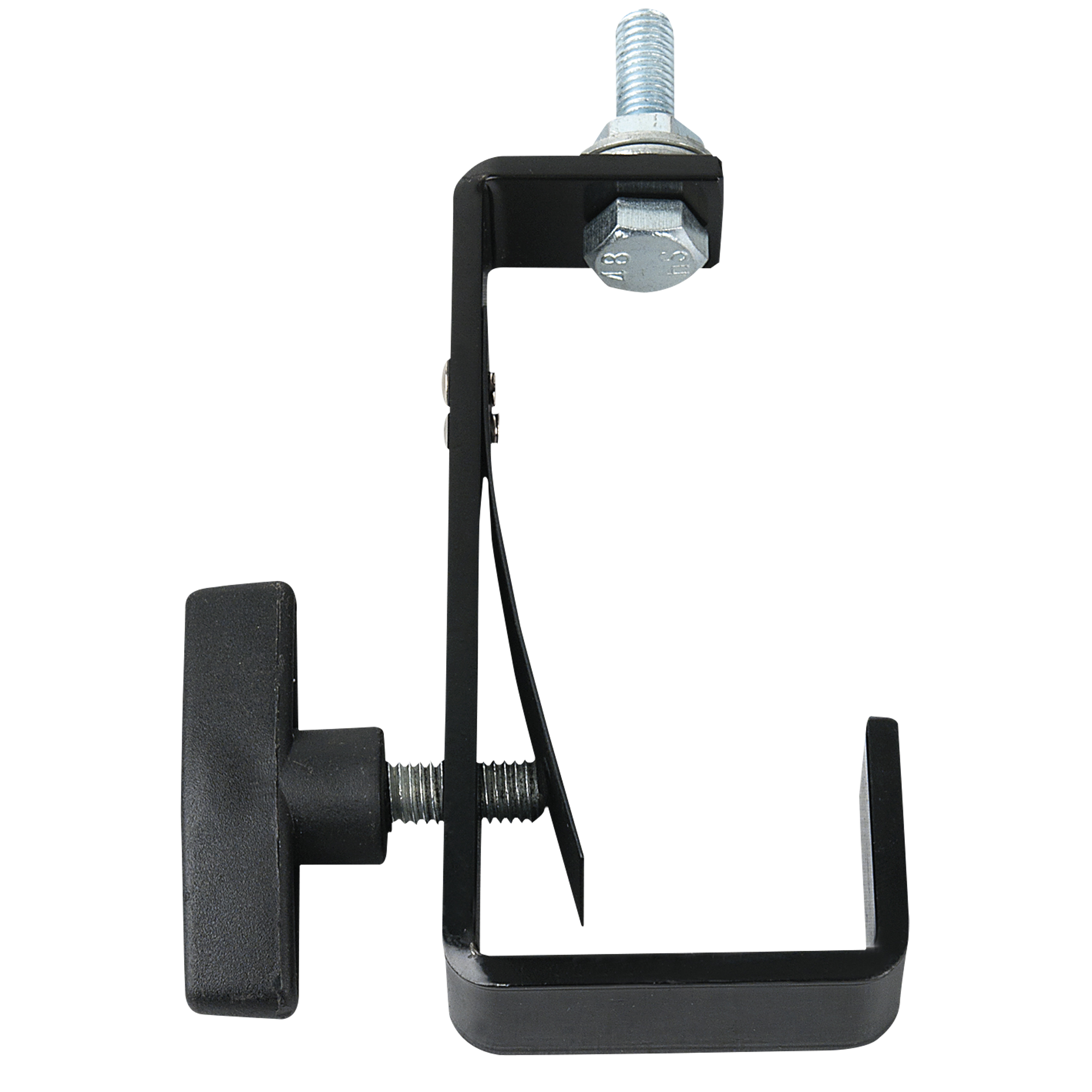 SHOWGEAR 50 mm Pipe Clamp Long with Protection Traglast: 20 kg - Stahl - schwarz