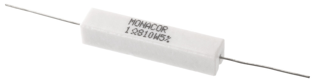 MONACOR LSR-18/10 Hochlast-Zementwiderstand, 1,8 Ω, 10 Watt MONACOR LSR-18/10 Hochlast-Zementwiderstand, 1,8 Ω, 10 Watt