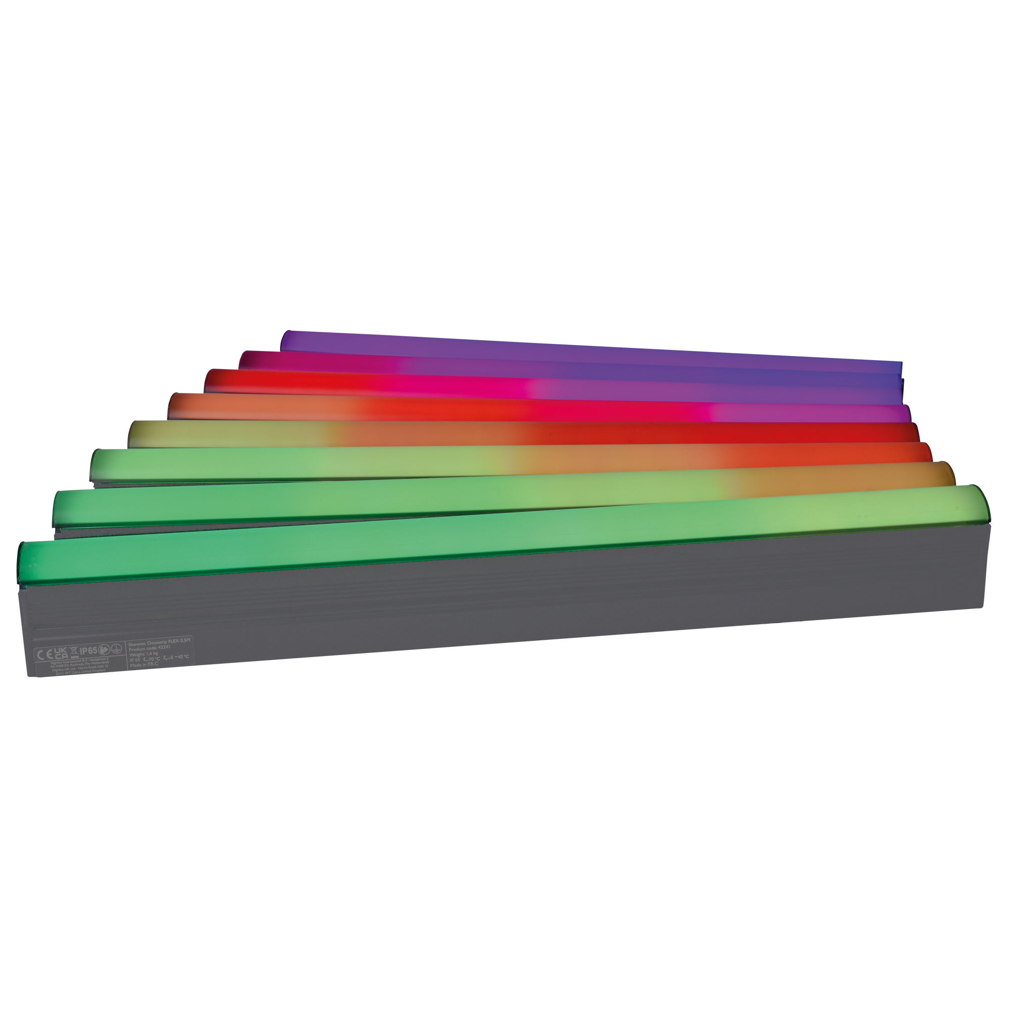 SHOWTEC Black Cover for Octostrip FLEX - 0.5 m Black Frosteffekt