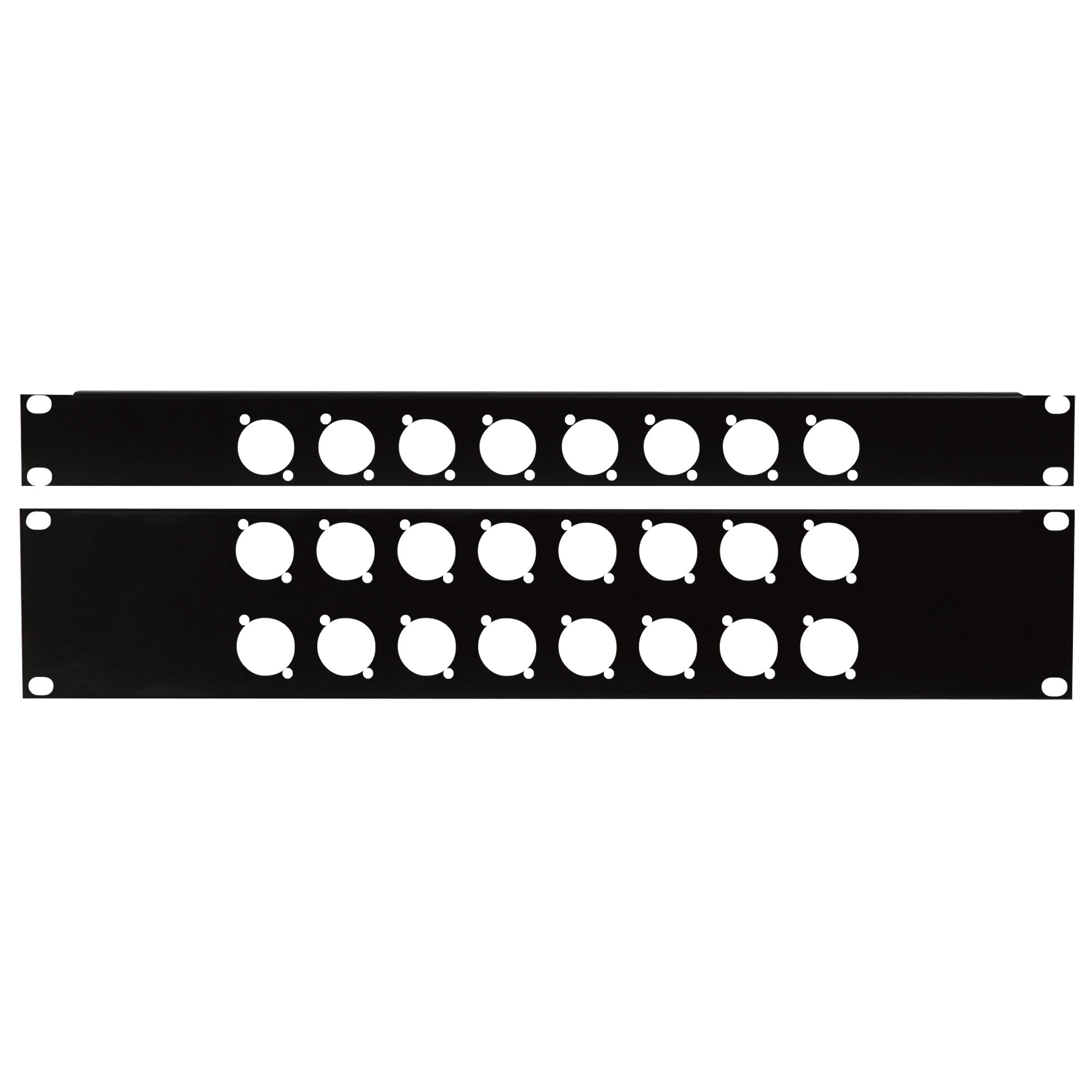 SHOWGEAR 19 Inch Connector Panel 1HE, für 8 XLR-Anschlüsse (Größe D) SHOWGEAR 19 Inch Connector Panel 1HE, für 8 XLR-Anschlüsse (Größe D)
