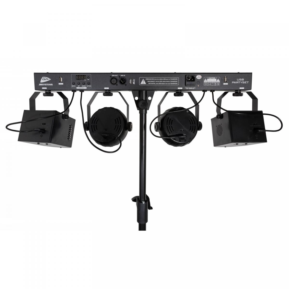 JB Systems USB PARTYSET LED Party Lichtanlage inkl. Transporttaschen und IR Controller