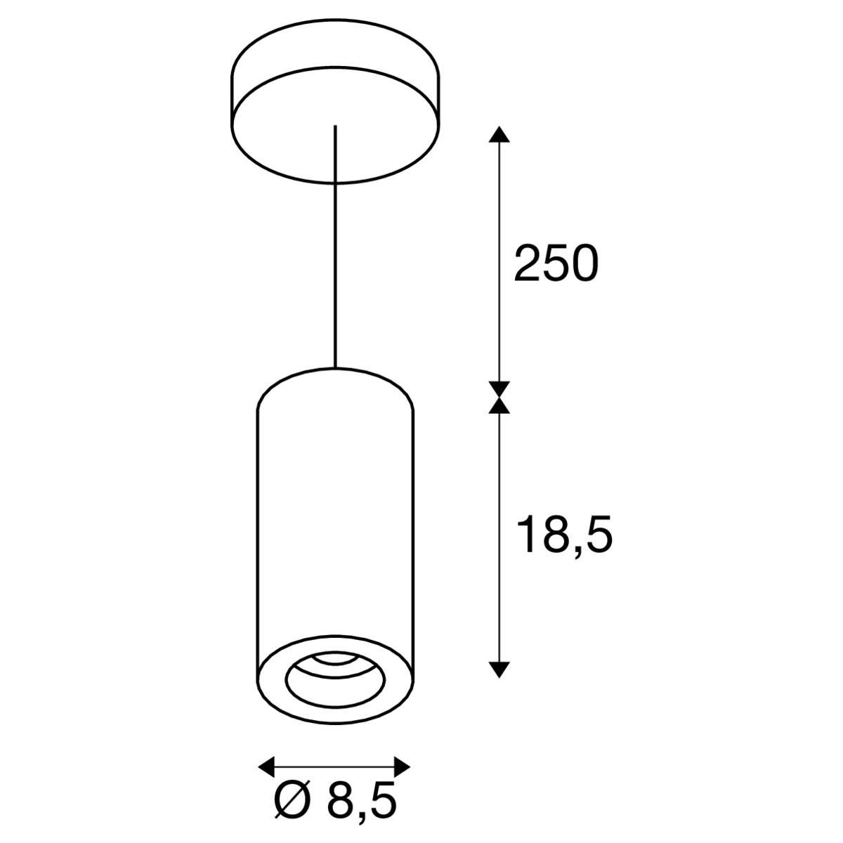 NUMINOS PD DALI M, Indoor LED Pendelleuchte weiß/schwarz 2700K 60° NUMINOS PD DALI M, Indoor LED Pendelleuchte weiß/schwarz 2700K 60°
