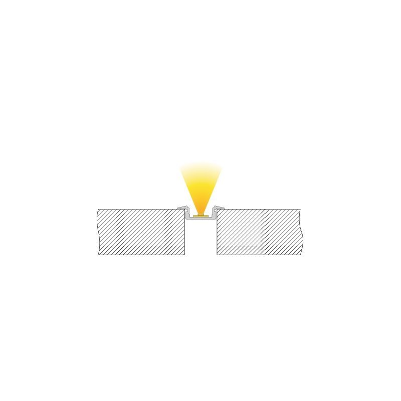 T-Profil flach ET-01-10, 2m, Weiß