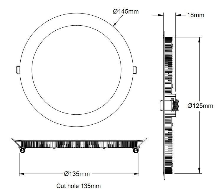 LED Panel 8, 8,5 W, 2700-6000 K, Weiß