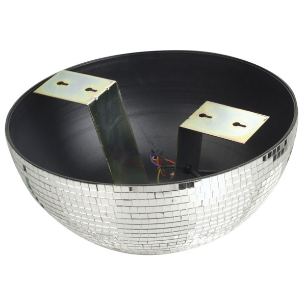 SHOWGEAR Half Mirror Ball Halbe Spiegelkugel mit Motor für die Montage an Decke, 40 cm