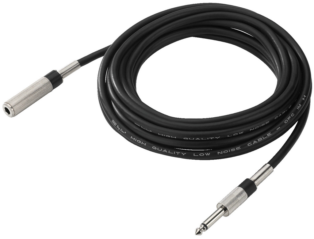 MONACOR MEC-600/SW Mono-Klinken-Verlängerungskabel, 6 m