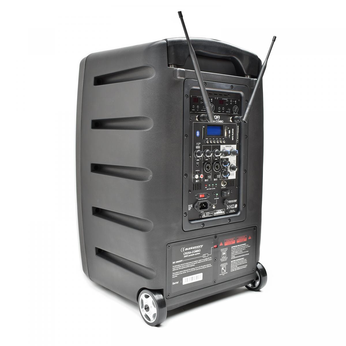 Audiophony CR25A-COMBO-F8 Mobiles Akkubetriebenes Beschallungssystem