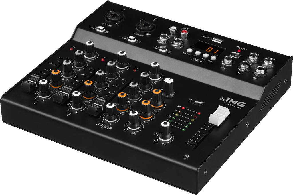 IMG STAGELINE MXR-4 4-Kanal-Audio-Mischpult