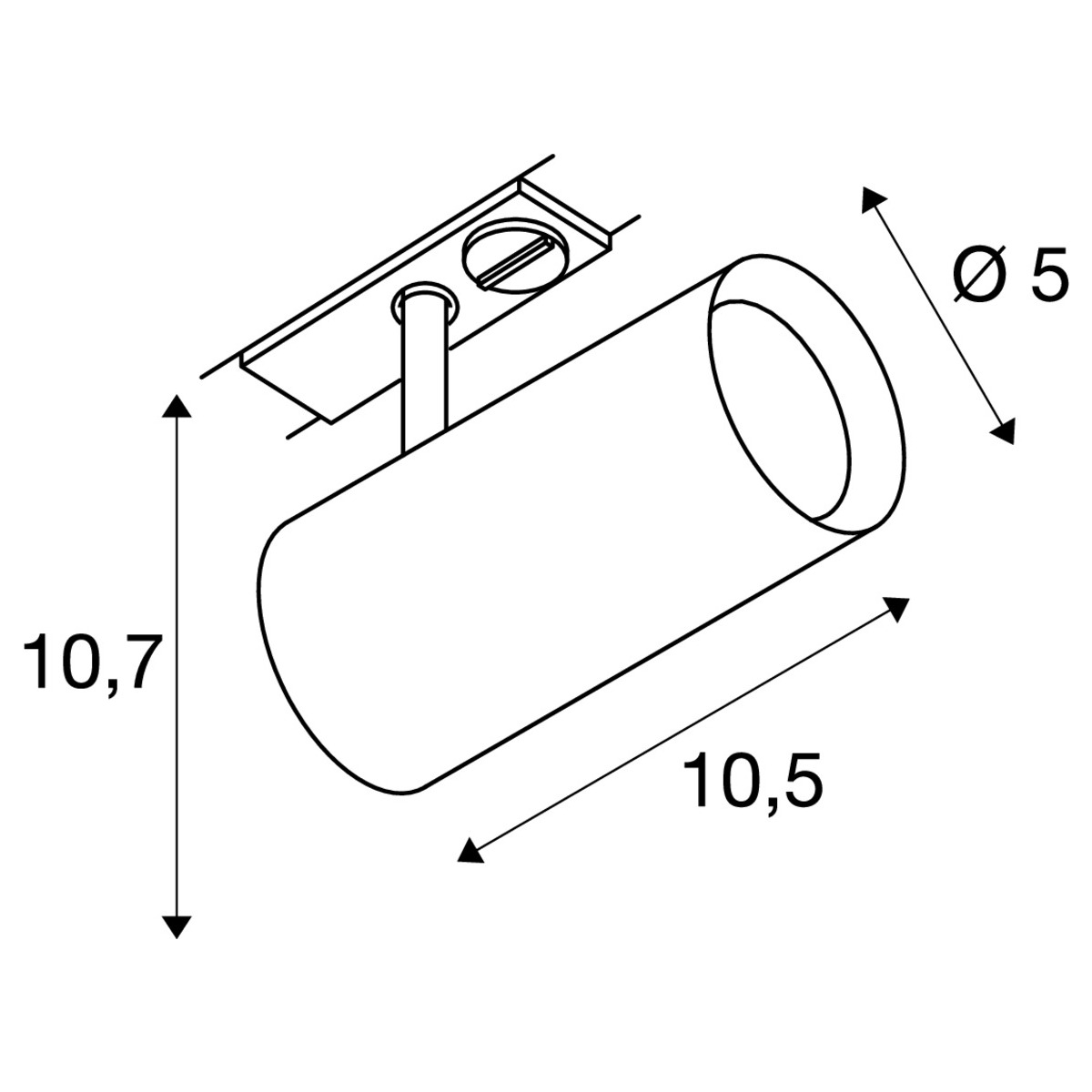 NOBLO SPOT, silbergrau, 2700K, 36°, inkl. 1P.-Adapter