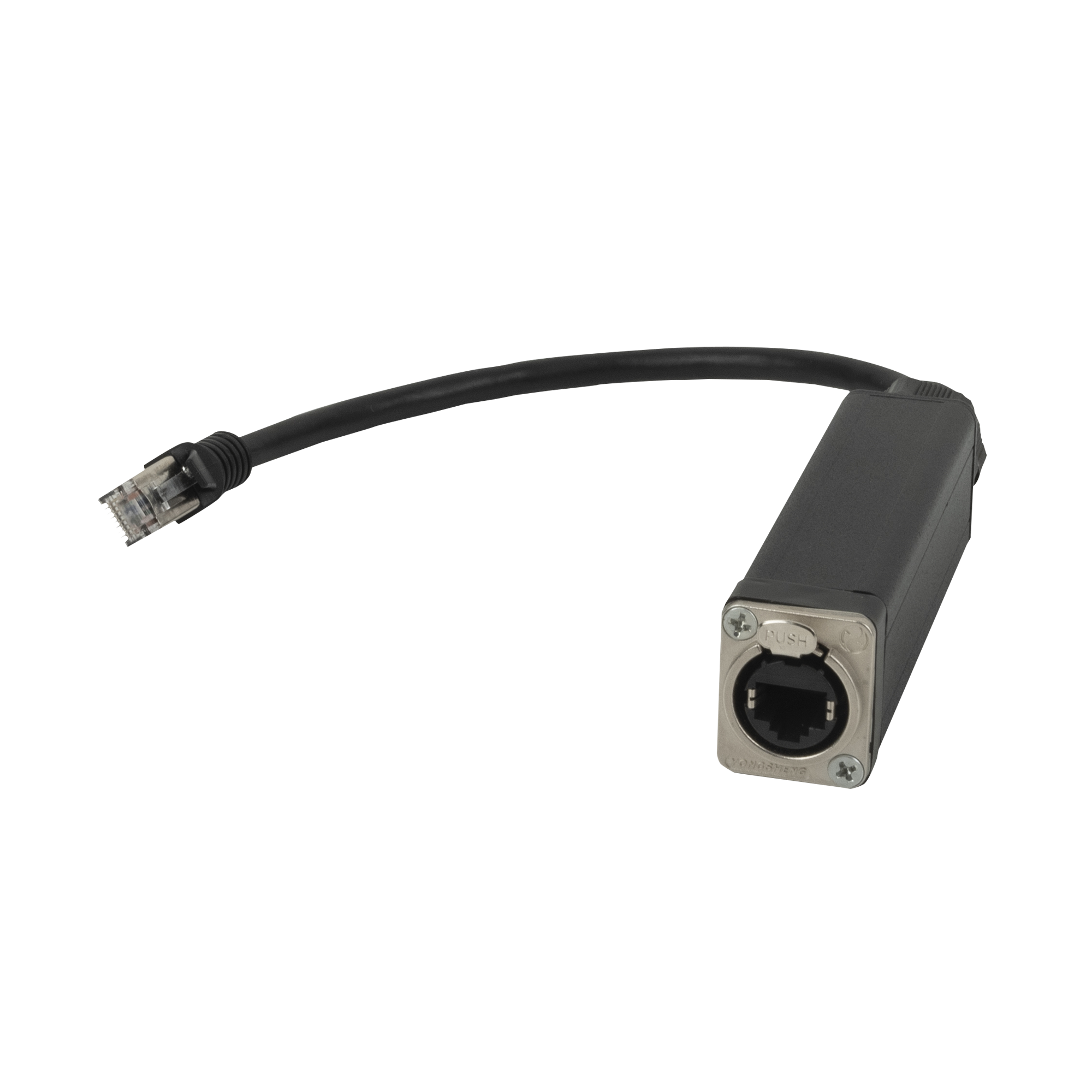 SHOWGEAR RJ45 to ProCAT adapter Shielded CAT cable with lockable RJ45 connector Geschirmtes CAT-Kabel mit verriegelbarem RJ45-Stecker SHOWGEAR RJ45 to ProCAT adapter Shielded CAT cable with lockable RJ45 connector Geschirmtes CAT-Kabel mit verriegelbarem RJ45-Stecker