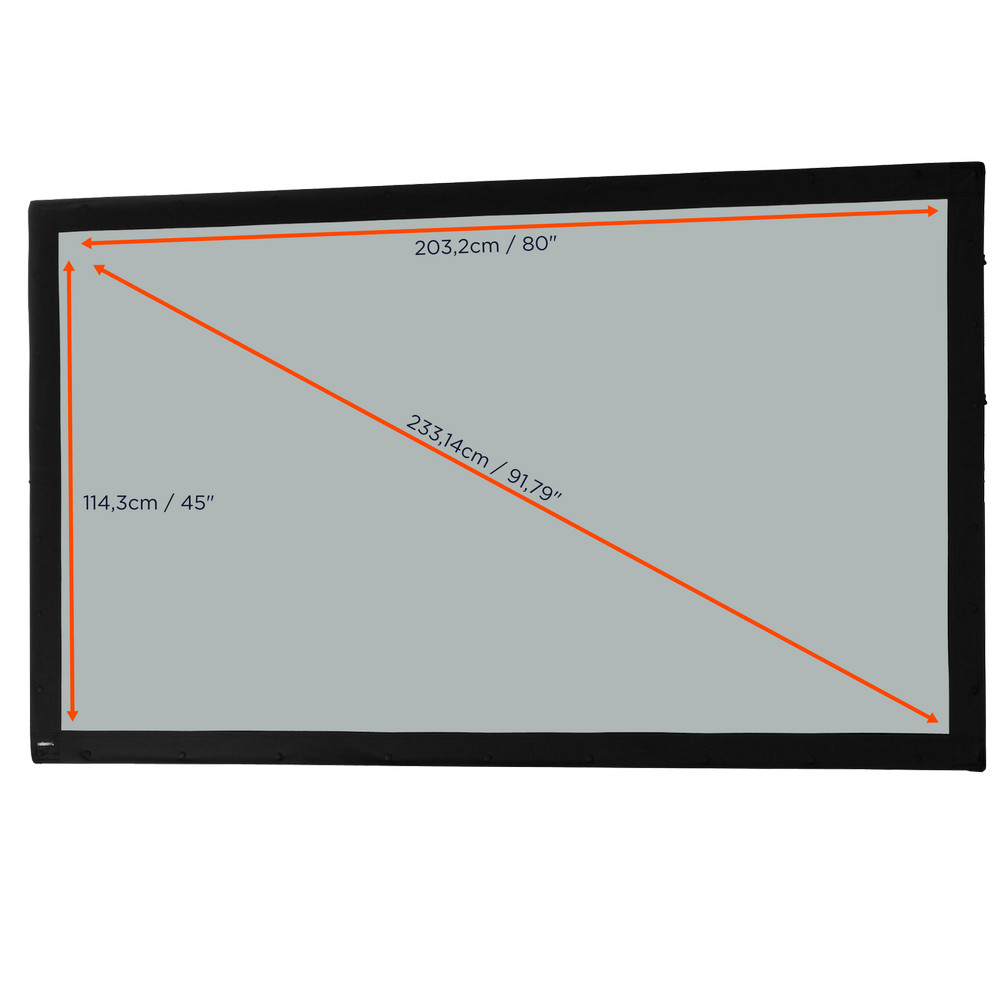 celexon Tuch für Faltrahmen Mobil Expert - 203 x 114 cm Rückprojektion