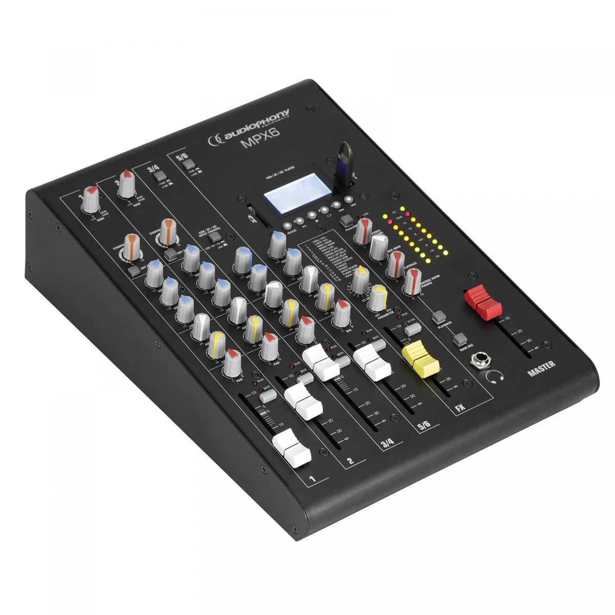 Audiophony MPX6 6-Kanal Mischpult Audiophony MPX6 6-Kanal Mischpult